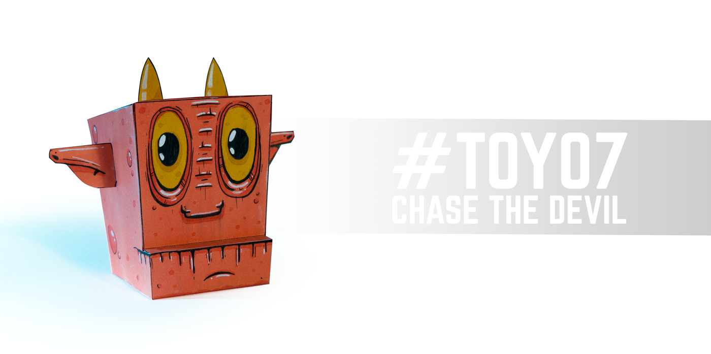 inktober papertoy toydesign characterdesign creature monster craft design Handpaint