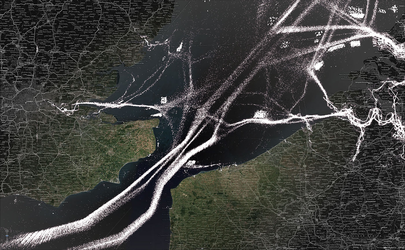 map Geography Big Data visualization transportation shipping