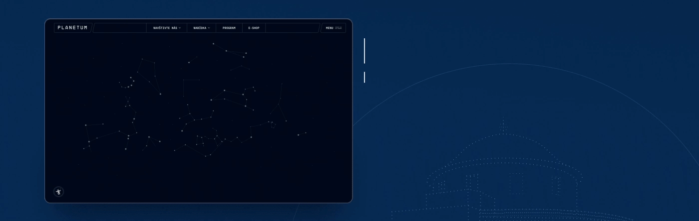 Webdesign design ILLUSTRATION  visual identity Space  planetarium planet ux UI user interface