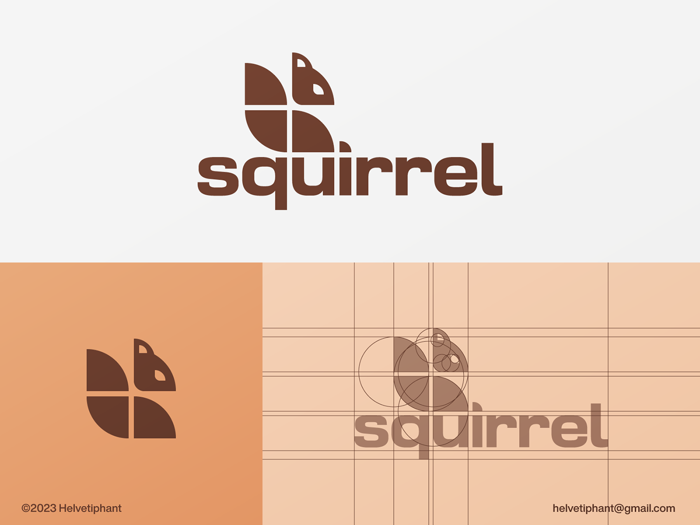 minimalist squirrel logo
