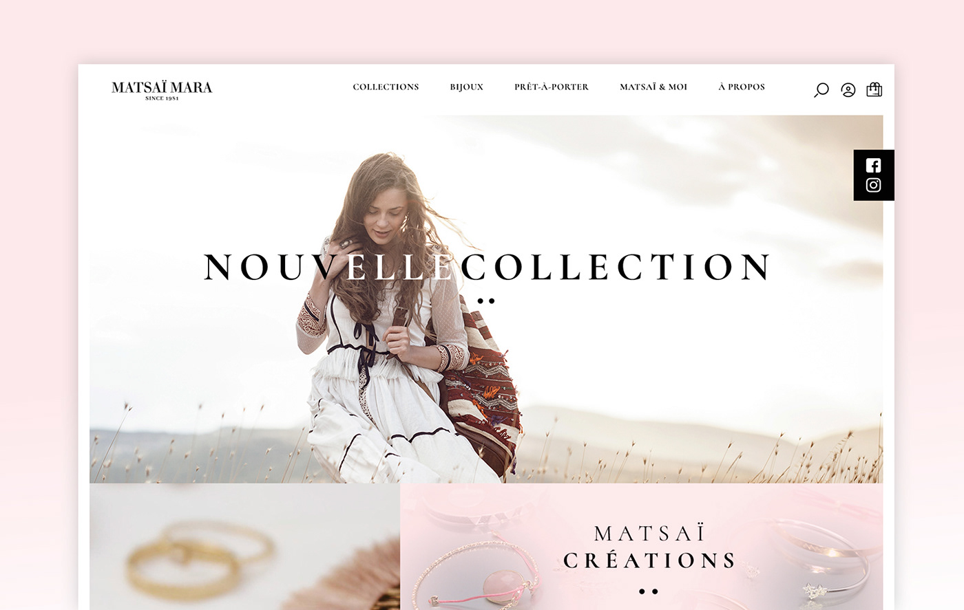 art direction  bijoux design Fashion  Jewellery Responsive shop UI ux Webdesign