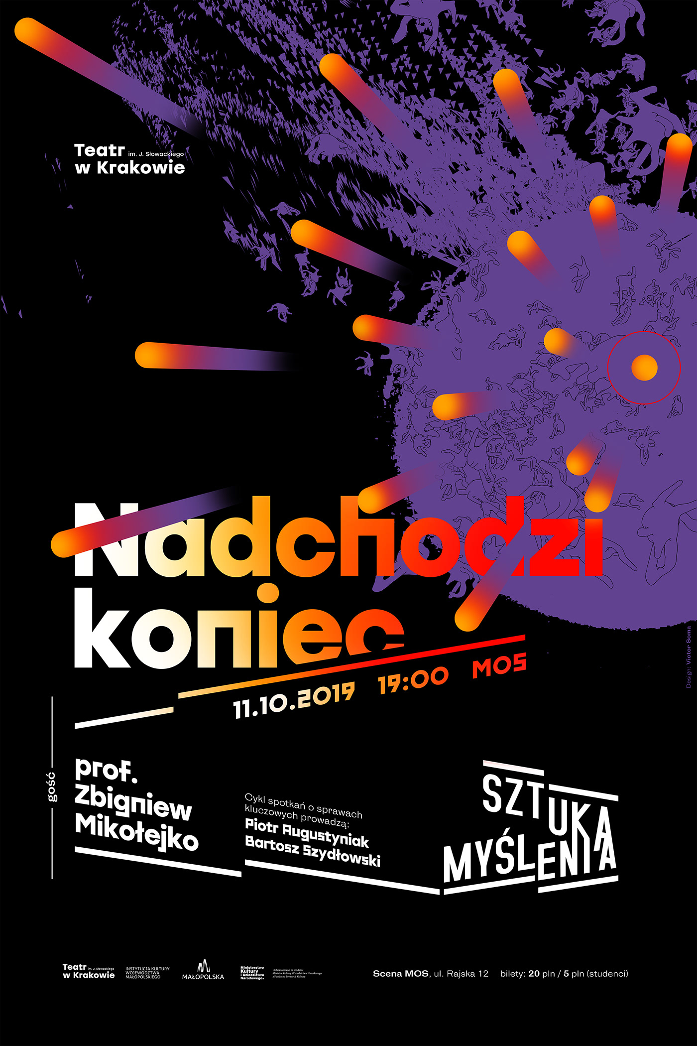 poster Theatre krakow 3D vector Wyspiański debate intelectual philosophy  think tank