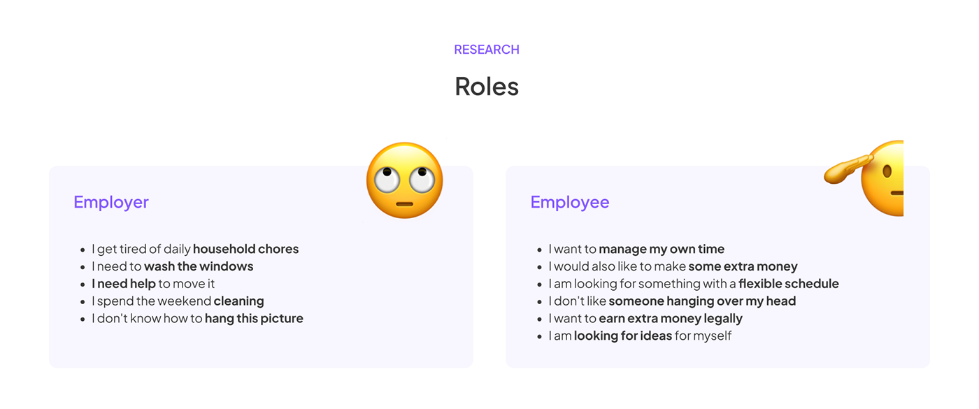 Employment purple mobile User research clean user flow UI/UX Telegram employee map
