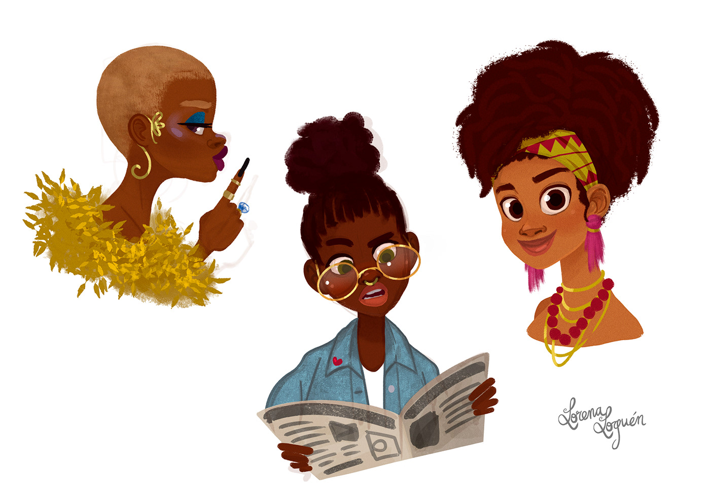 characters girls Black Girls Character design  Fashion  Style afro hair