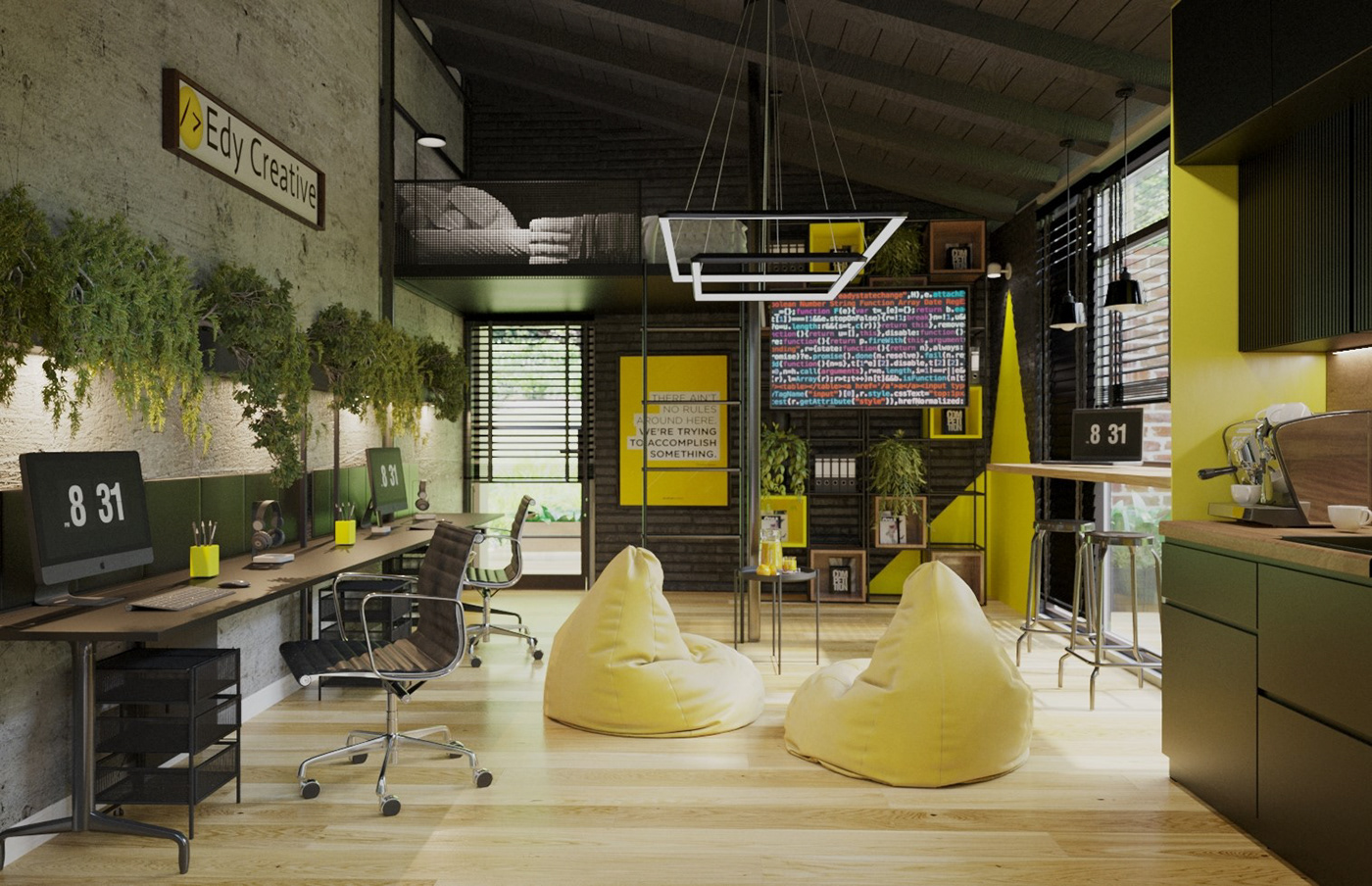 3D architecture visualization Render 3ds max modern interior design  corona design