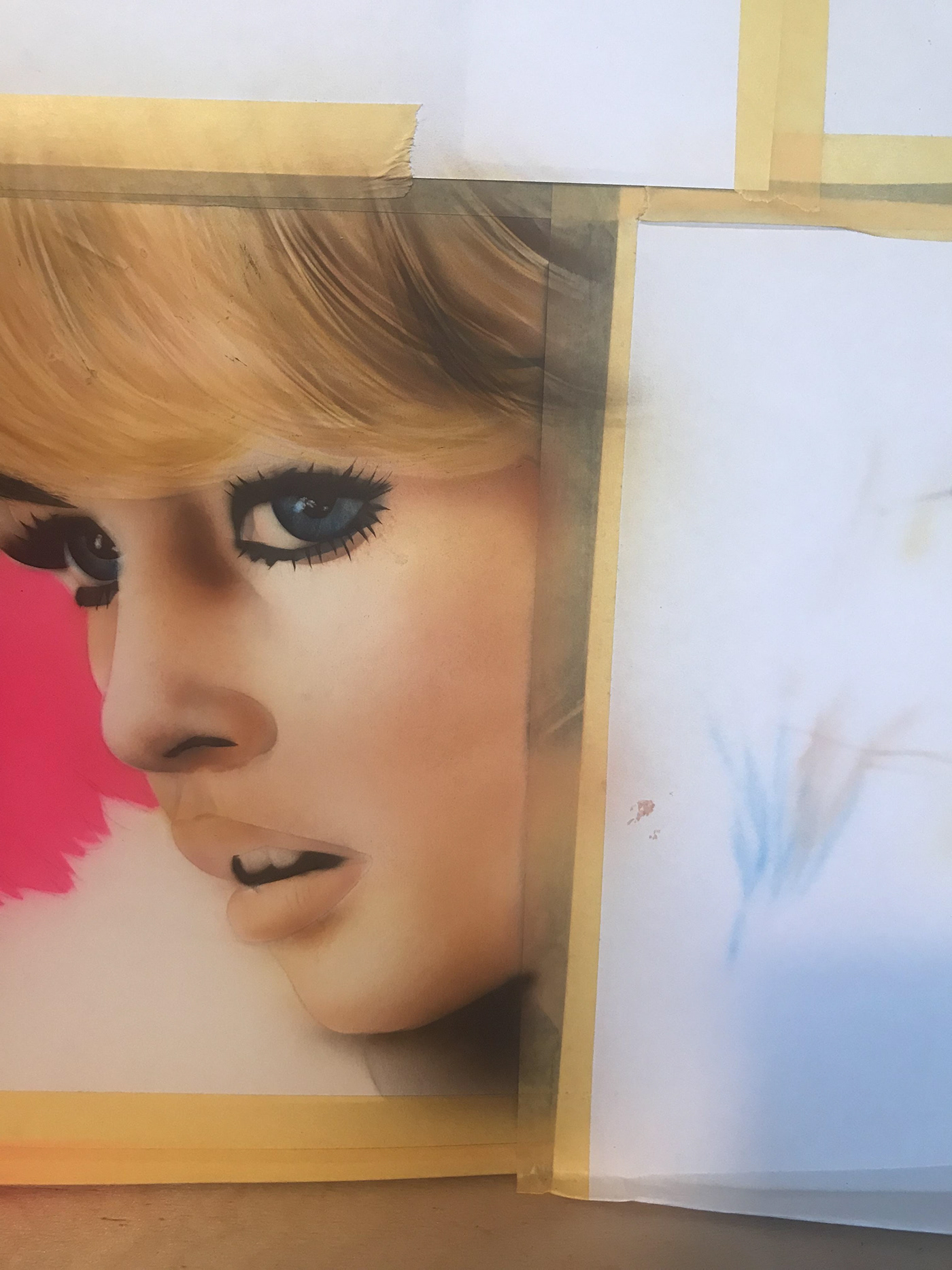 airbrush portrait art woman pop Film   acrilic paint campus