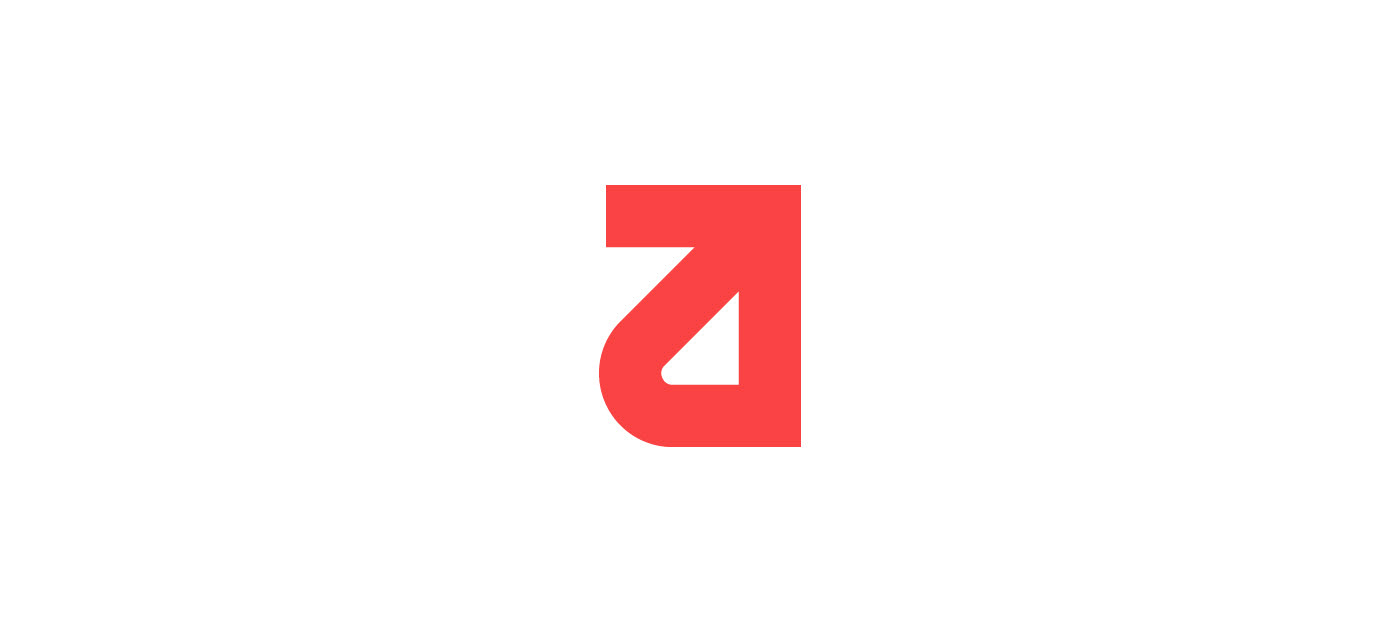 A, T and arrow logo concept.