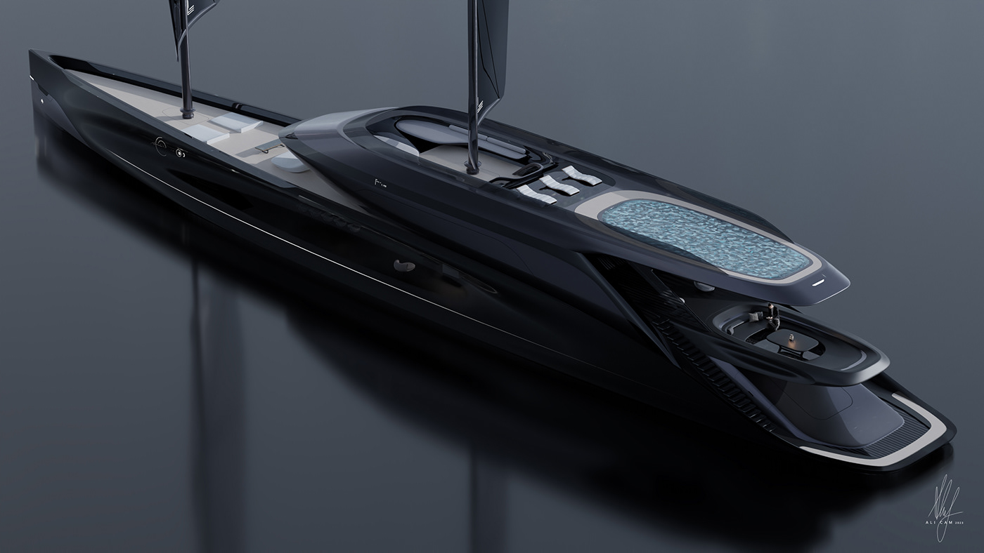 yacht design industrial design  product design  car design future automotive   sketch Drawing  ILLUSTRATION 