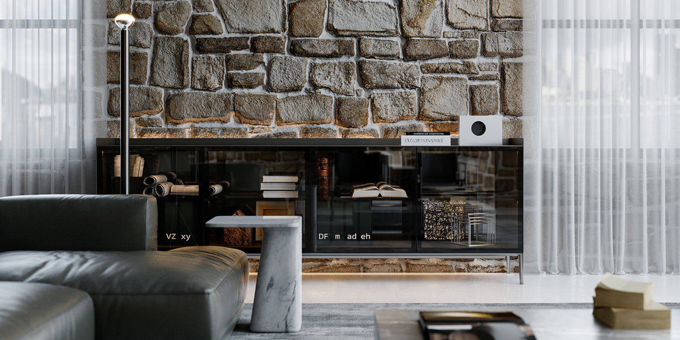 kitchen living livingroom renovation Minimalism modern contemporary interiordesign visualisation styling 