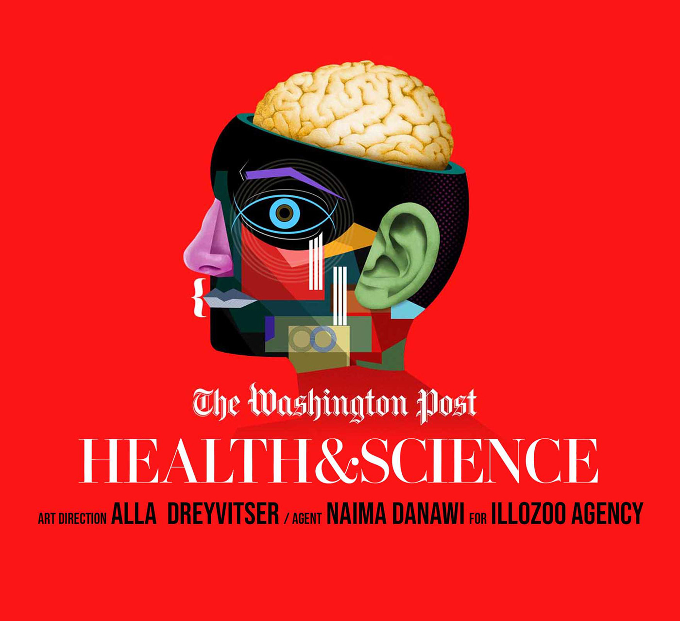 ILLUSTRATION  Illustration. art direction  collage design Health Health & Science human Washington Post