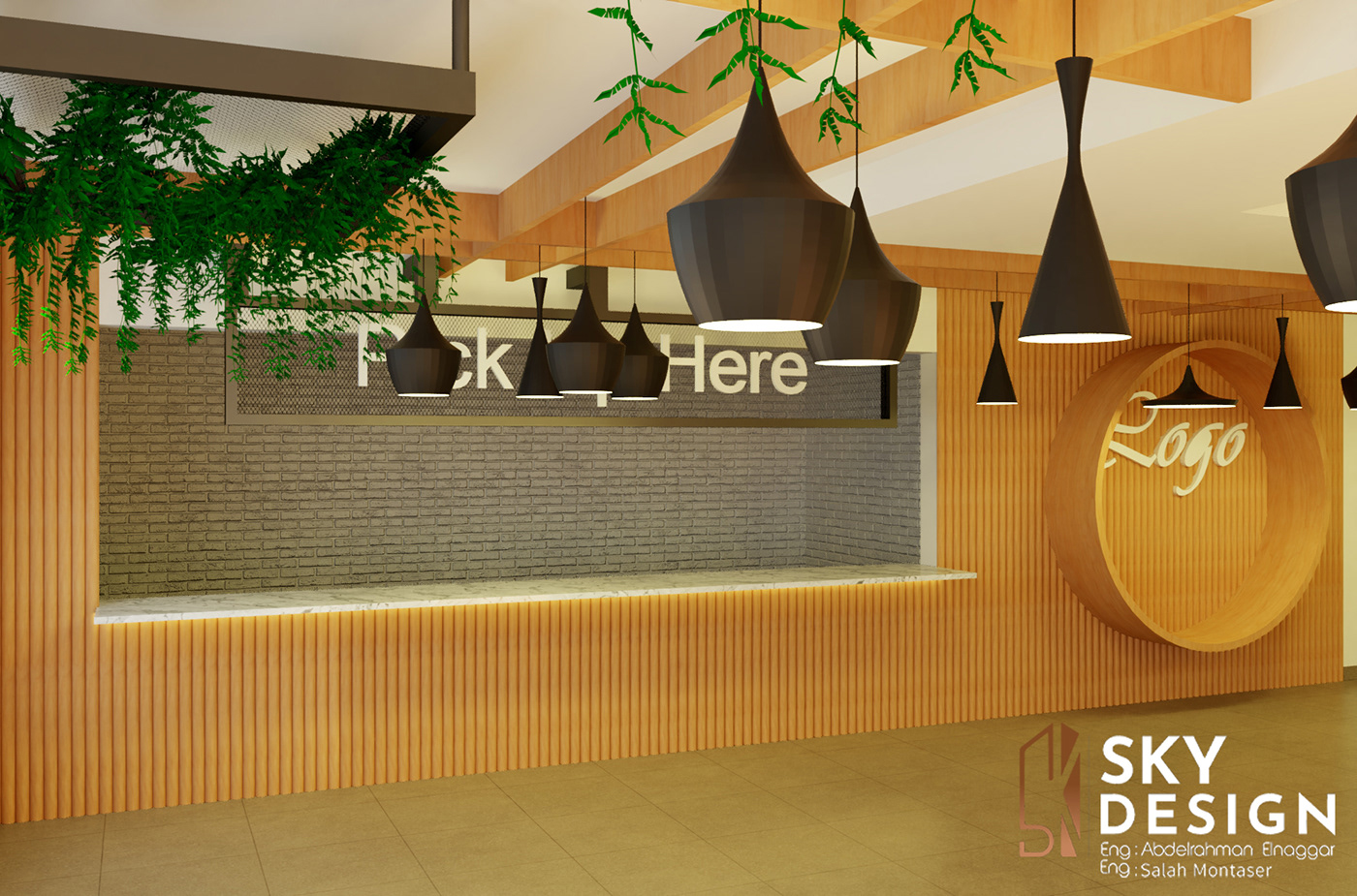 architecture cafe exterior interior design  Render restaurant revit visualization