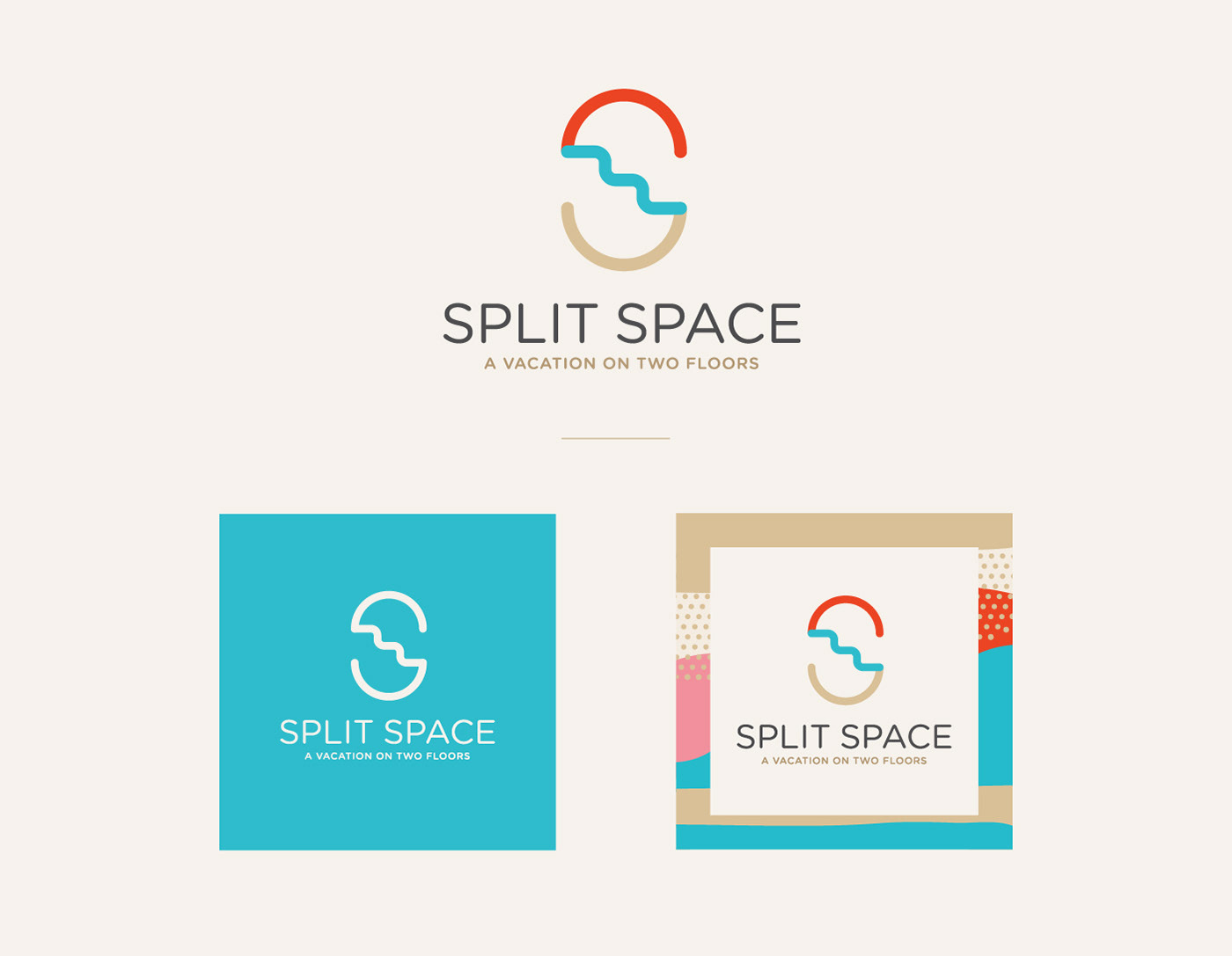 logo Logotype split design visual identity apartment branding mediterranean graphic