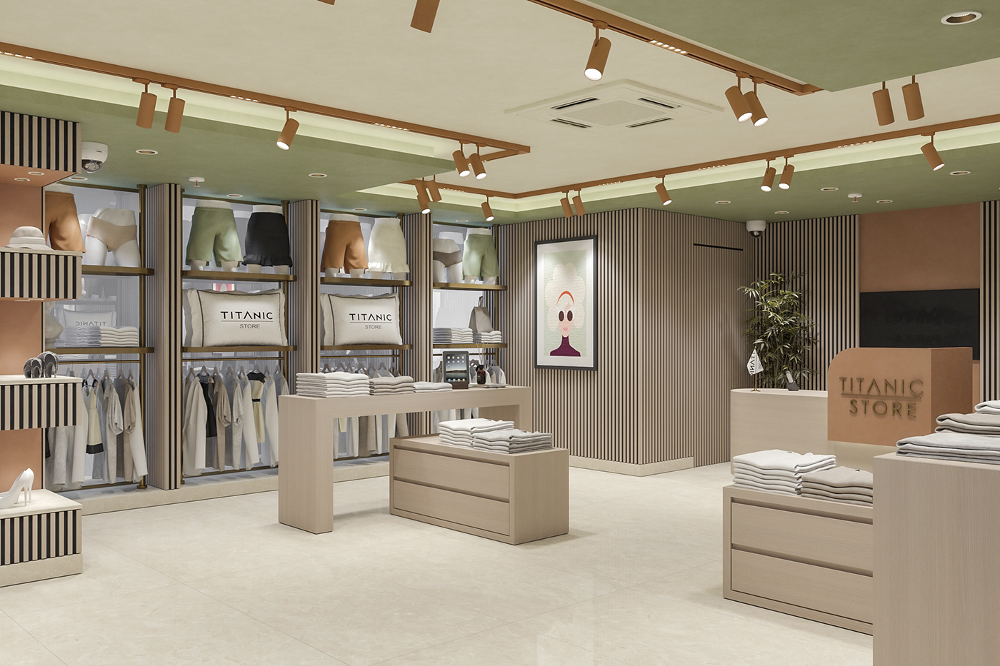 store store design shop interior design  interiordesign Render vray modern architecture visualization
