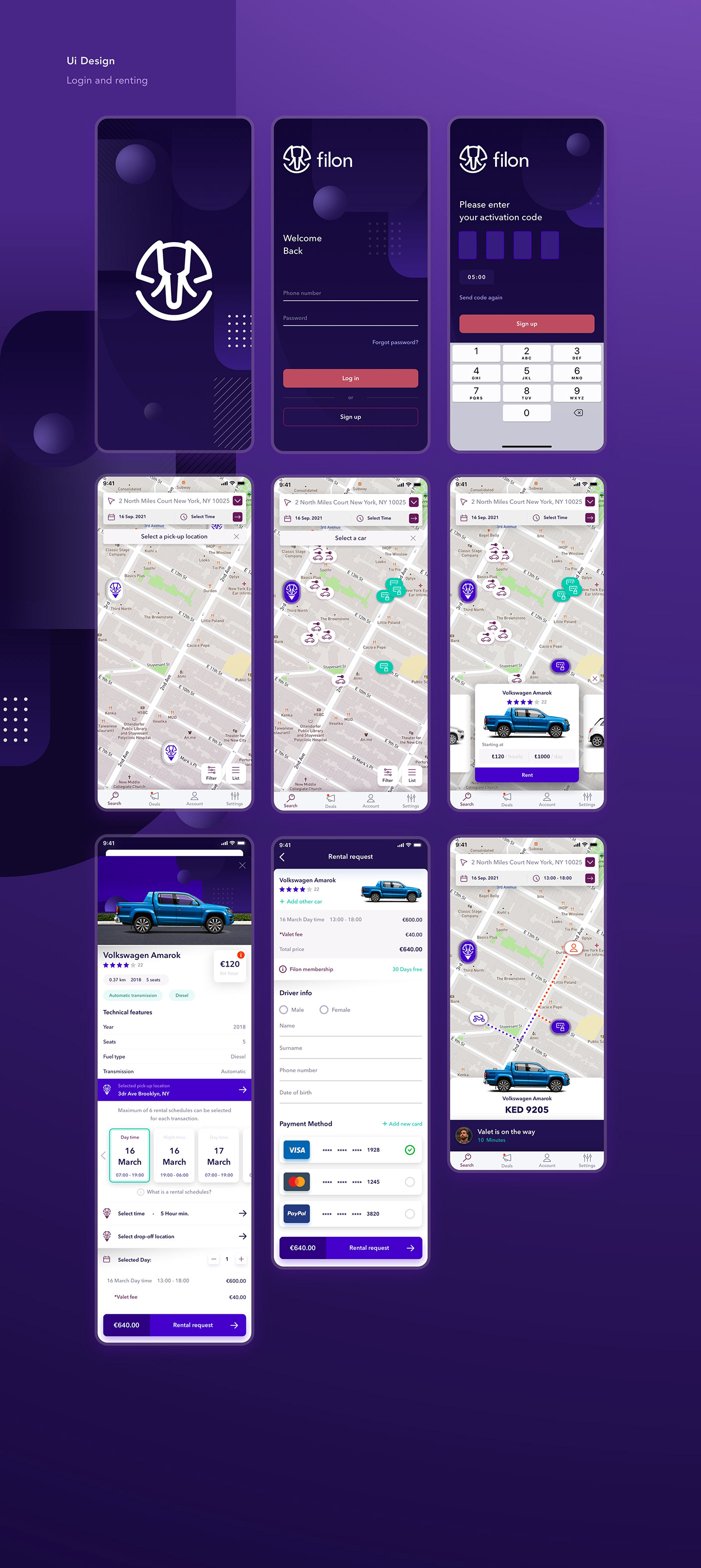 app app design car Car rental design app ios mobile Rent Travel UI