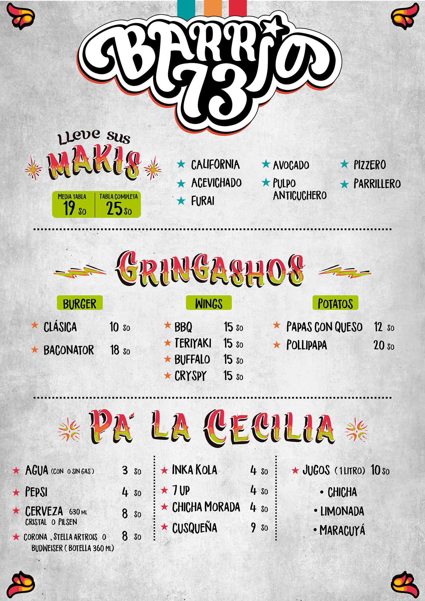 Carta lettering menu peru peruano peruvianfood