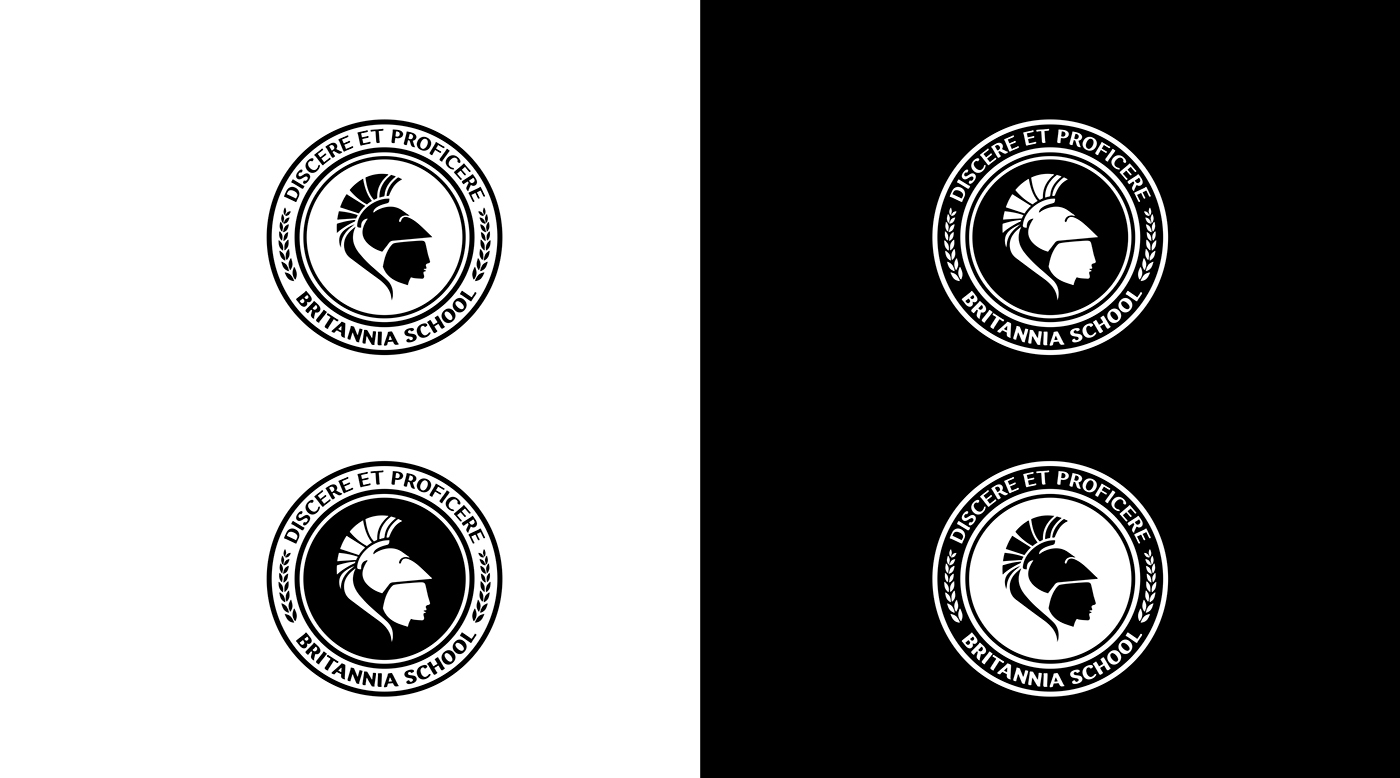 identity logo design Logotype sign graphic print Britannia school visual stationary