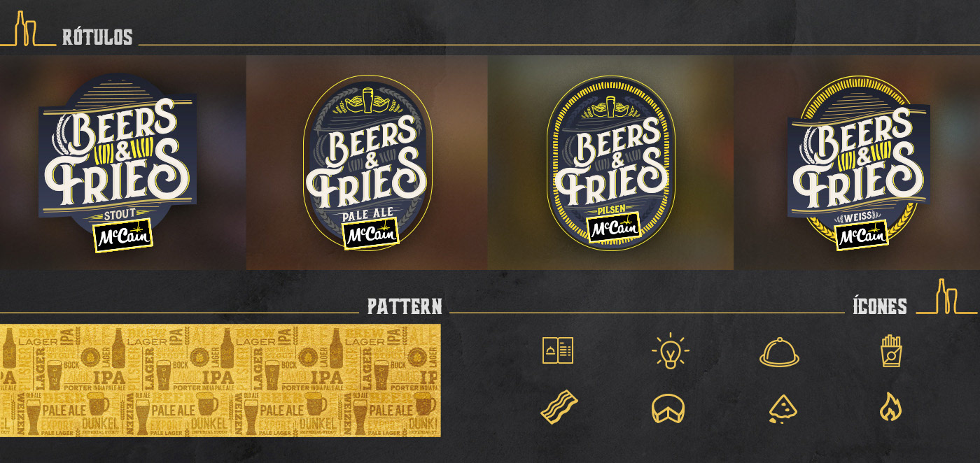 Food  Event beer Truck logo folder kv pattern Icon Label