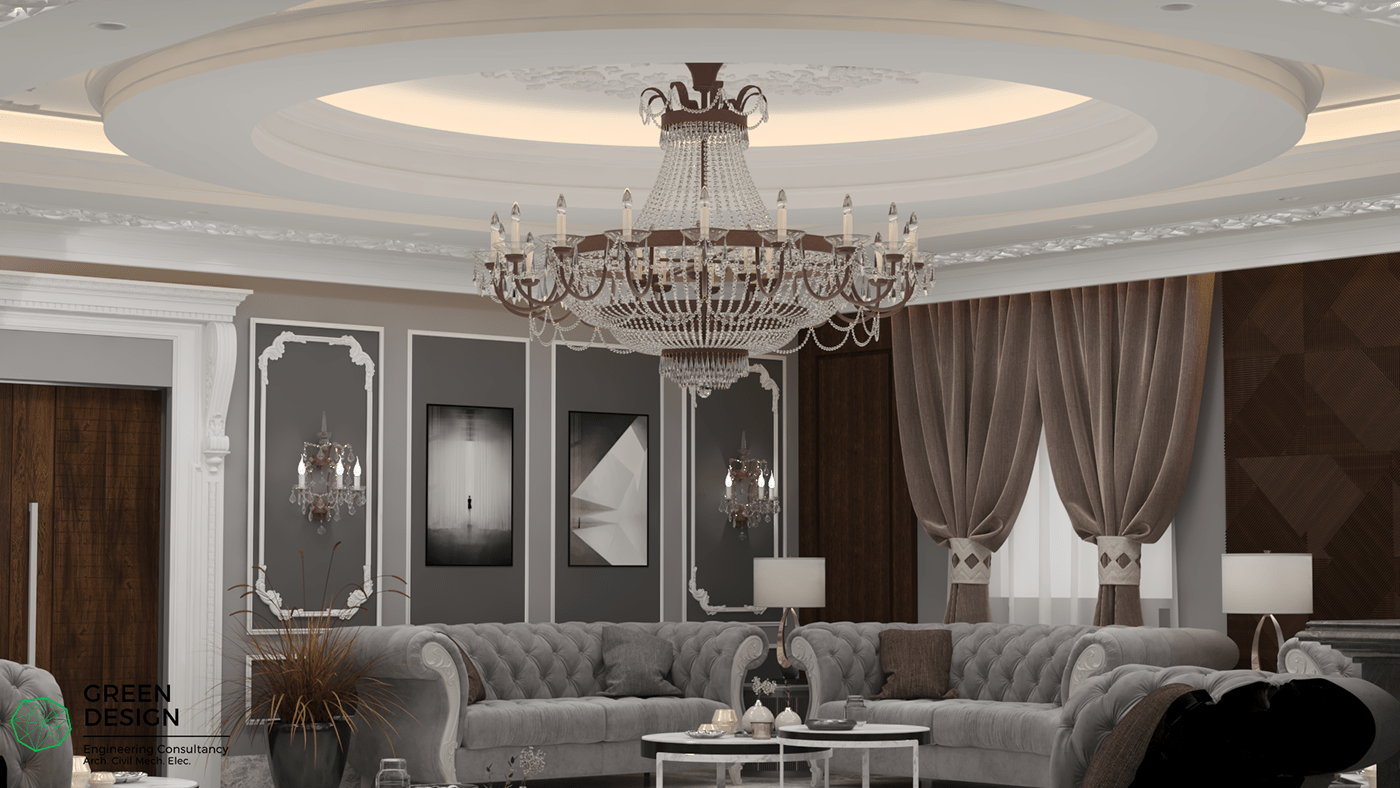 3dsmax architect interior design  luxury neoclassic rendering vray 5 KSA medina Saudi Arabia