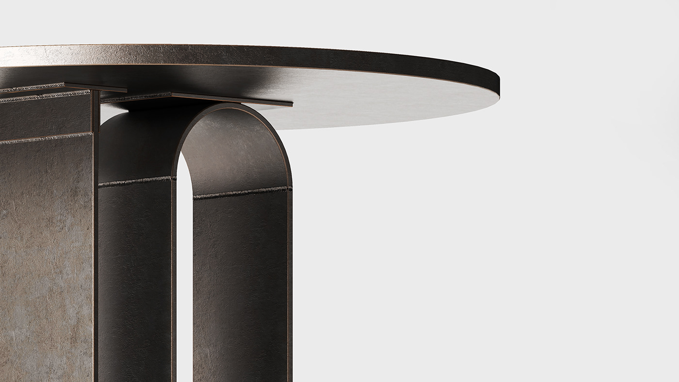 concept detail furniture furniture design  industrial design  metal natural product design  stone table