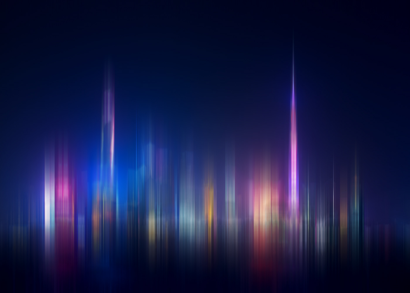 abstract city cityscape frames inspiration lights night skyline skyscrapers wallpaper