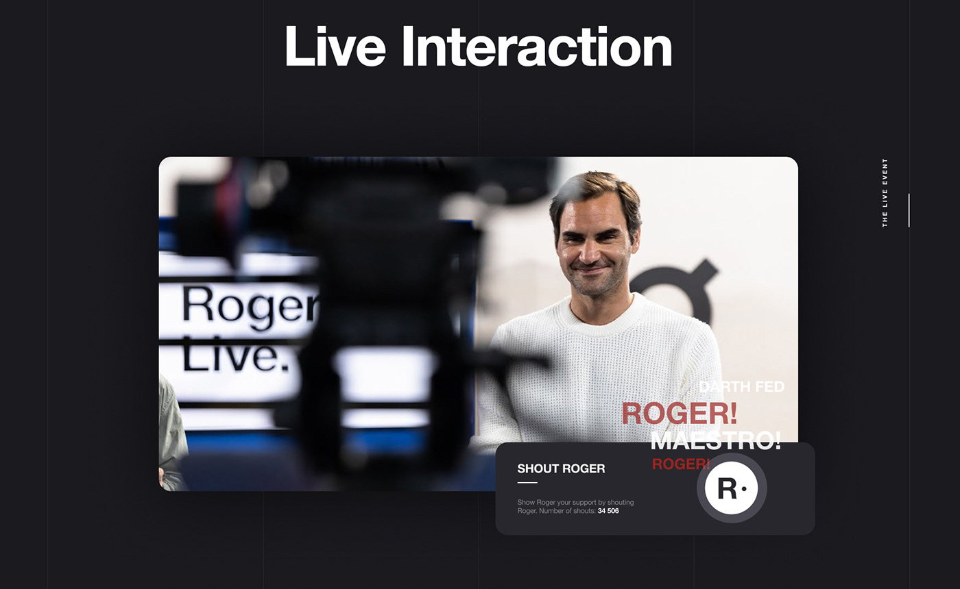FWA gameplay live live interaction On running roger federer sneakers tennis helvetica swiss