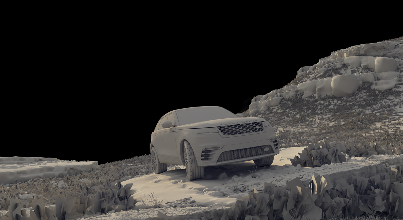 range rover automotive   3D retouch car photoshop 4x4 Land Rover post-production creative