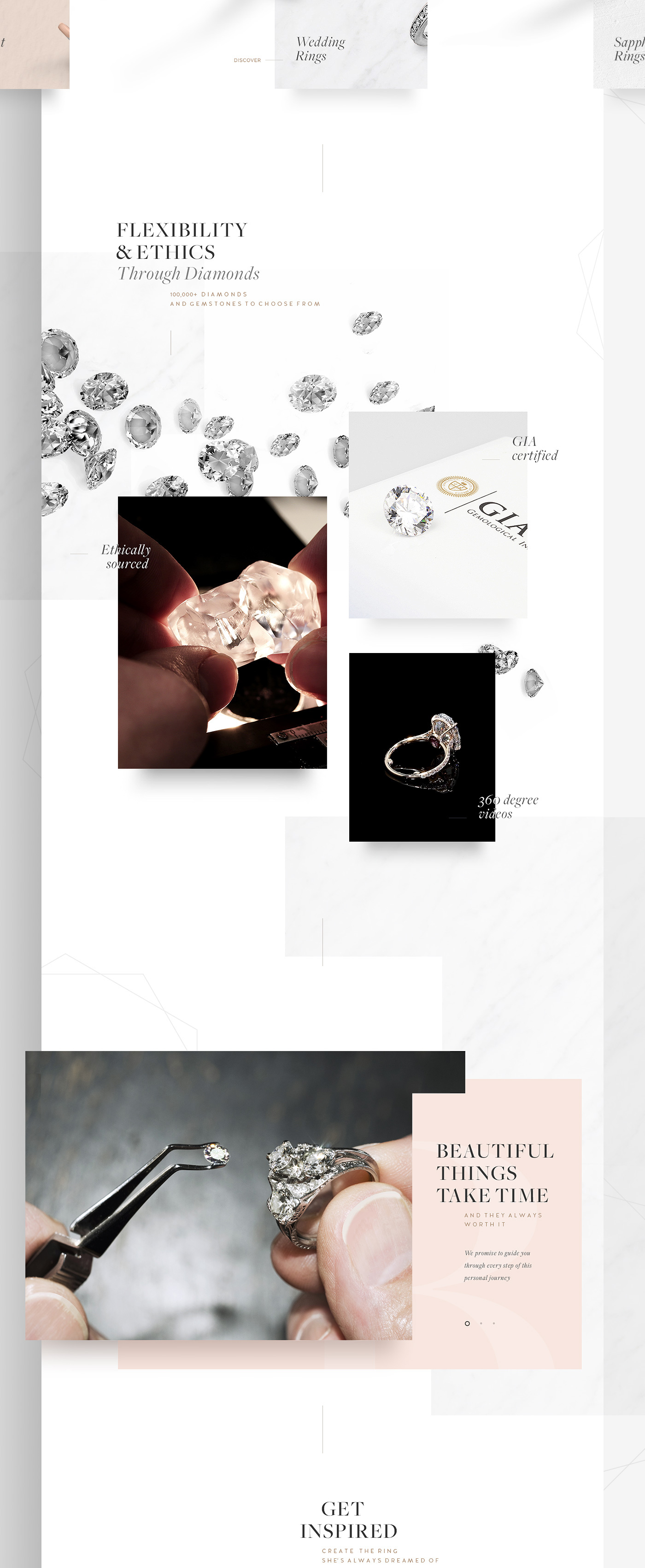engagement rings luxury jewelry diamonds bespoke rings wedding bridal parallax