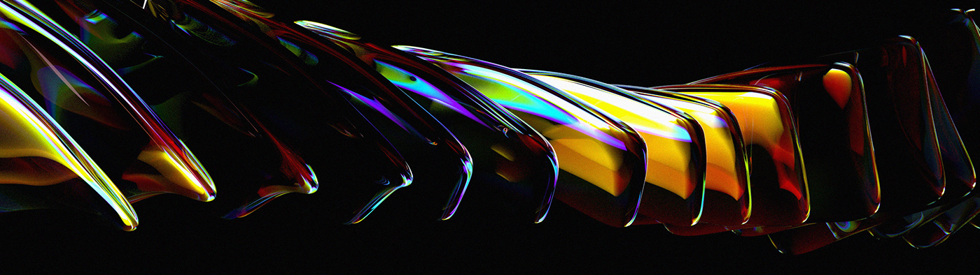 refraction glass growth dispersion logo animation screensaver future Ambient light wallpaper