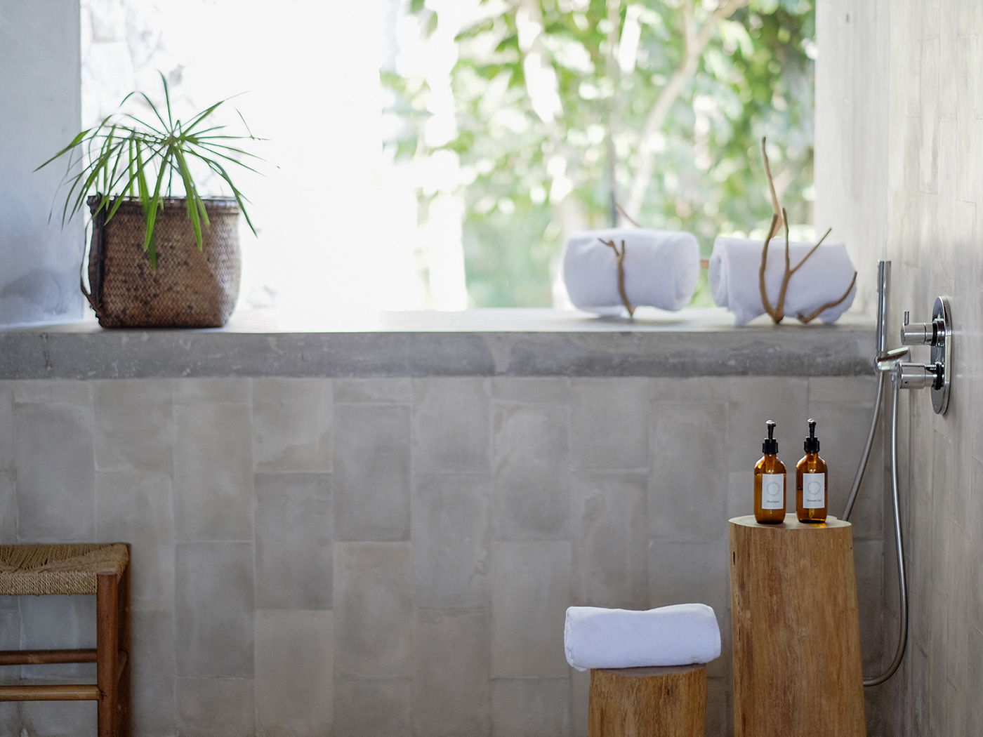 Villa resort branding  organic raw simple Stationery amenities