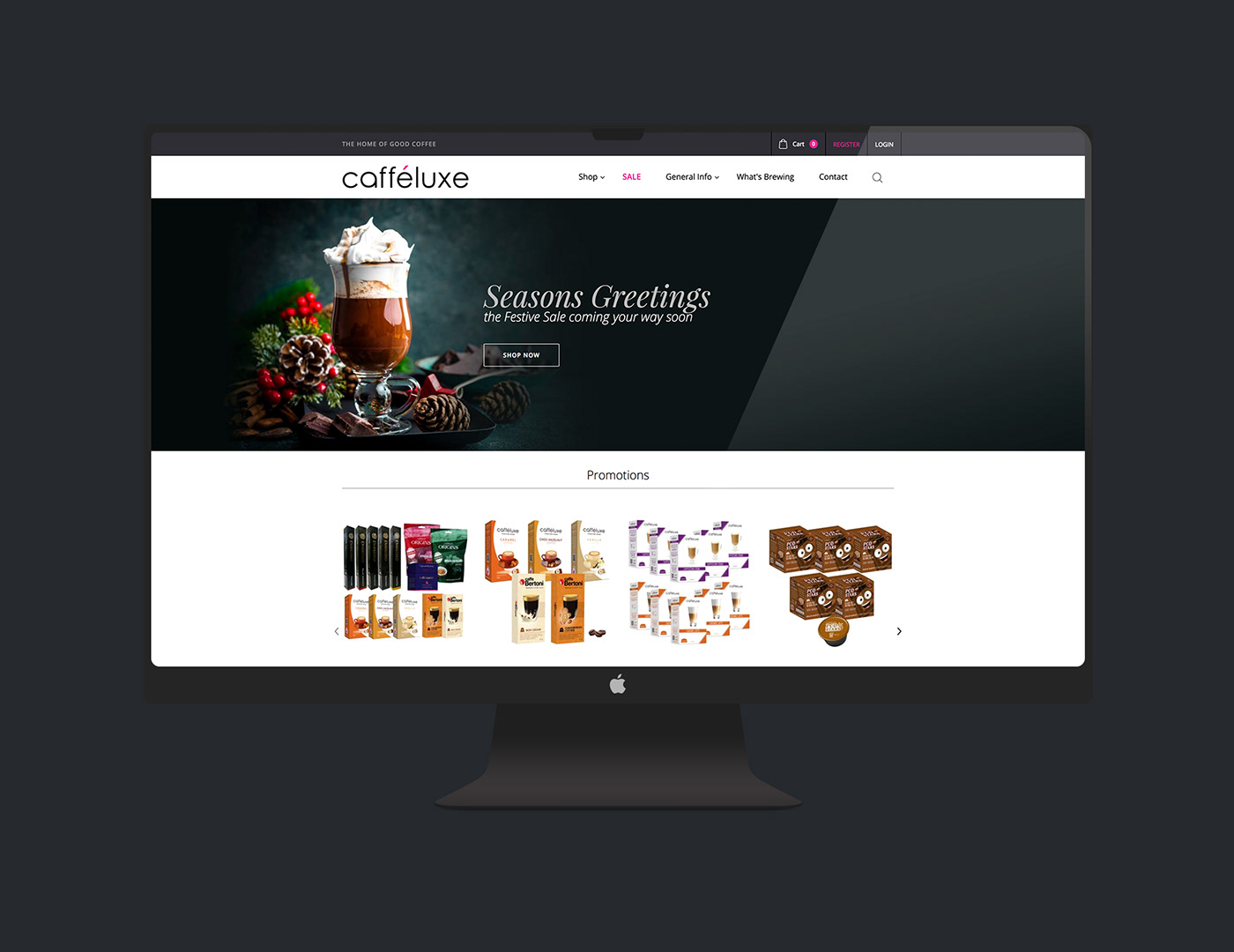 UI ux Web Design  Coffee branding  Ecommerce online store pink black charcoal