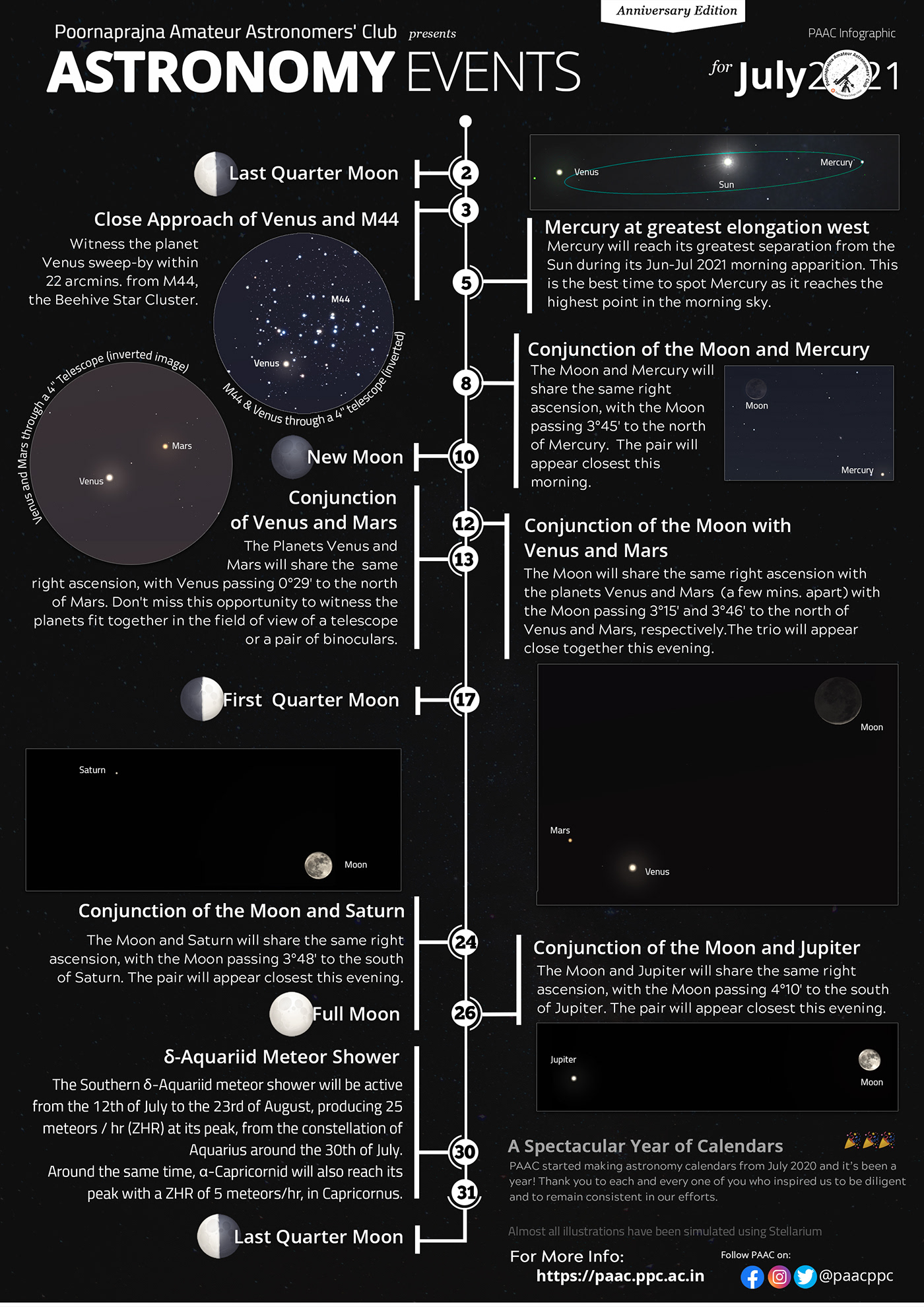 astronomy astronomy calendar Astronomy club Astronomy magazine  calendar design ILLUSTRATION  infographic
