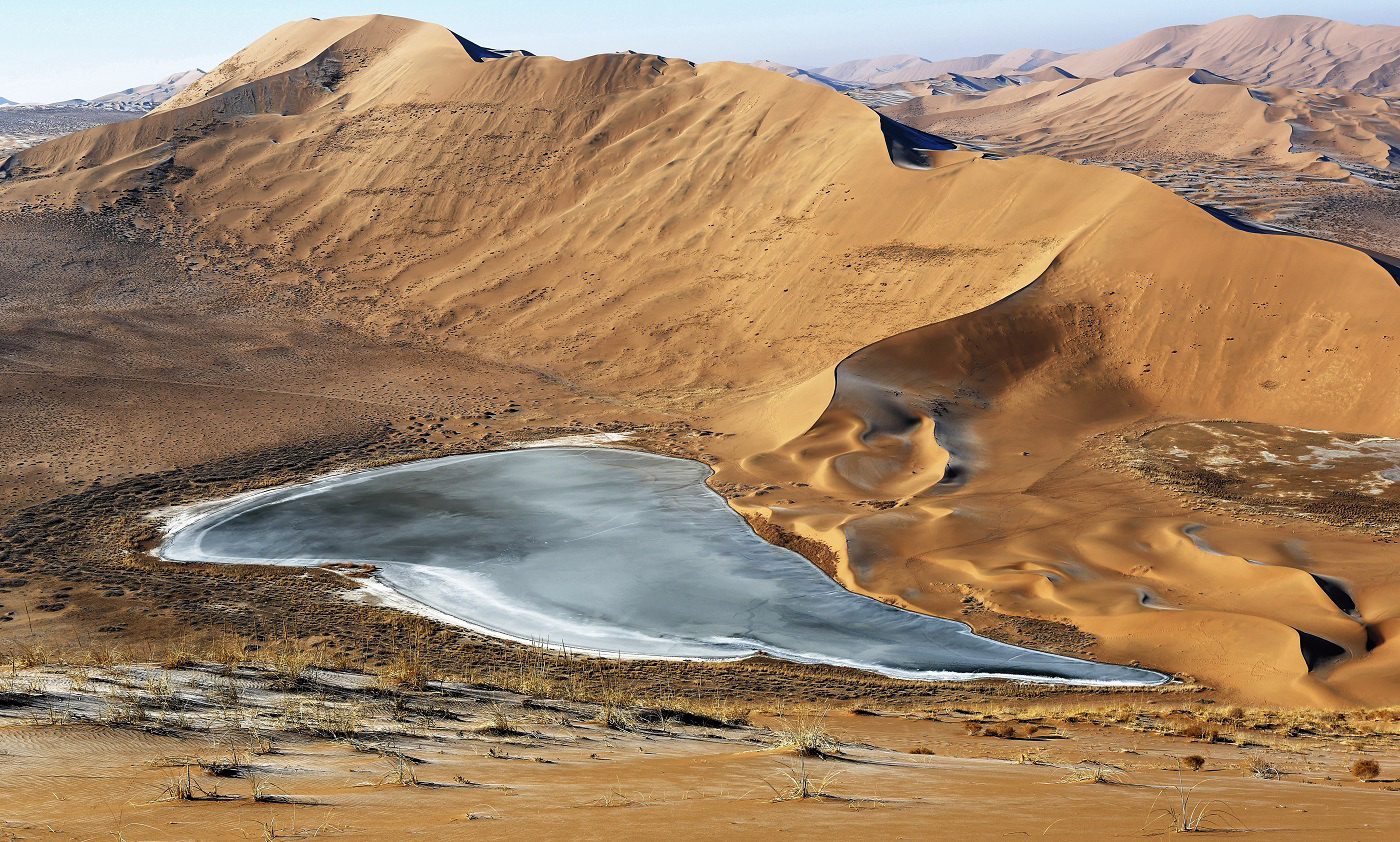 desert Nature Landscape dunes sand lake Photography  Travel china badain jaran