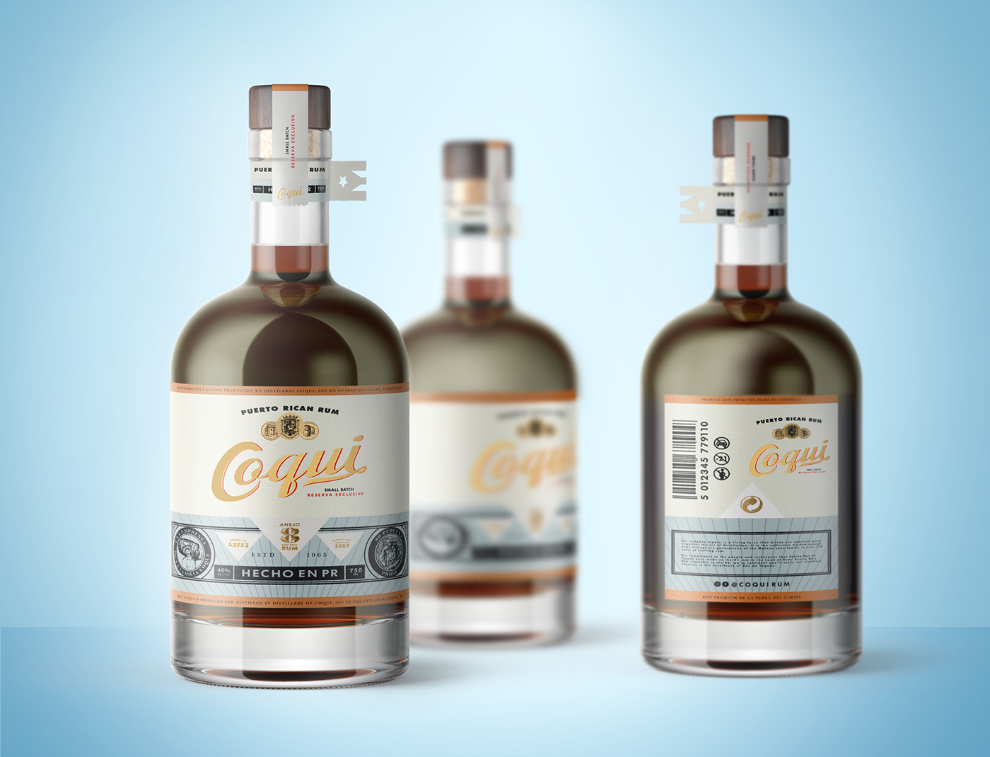 Packaging branding  Rum graphicdesign typography   ron puertorico ILLUSTRATION  type bottledesign