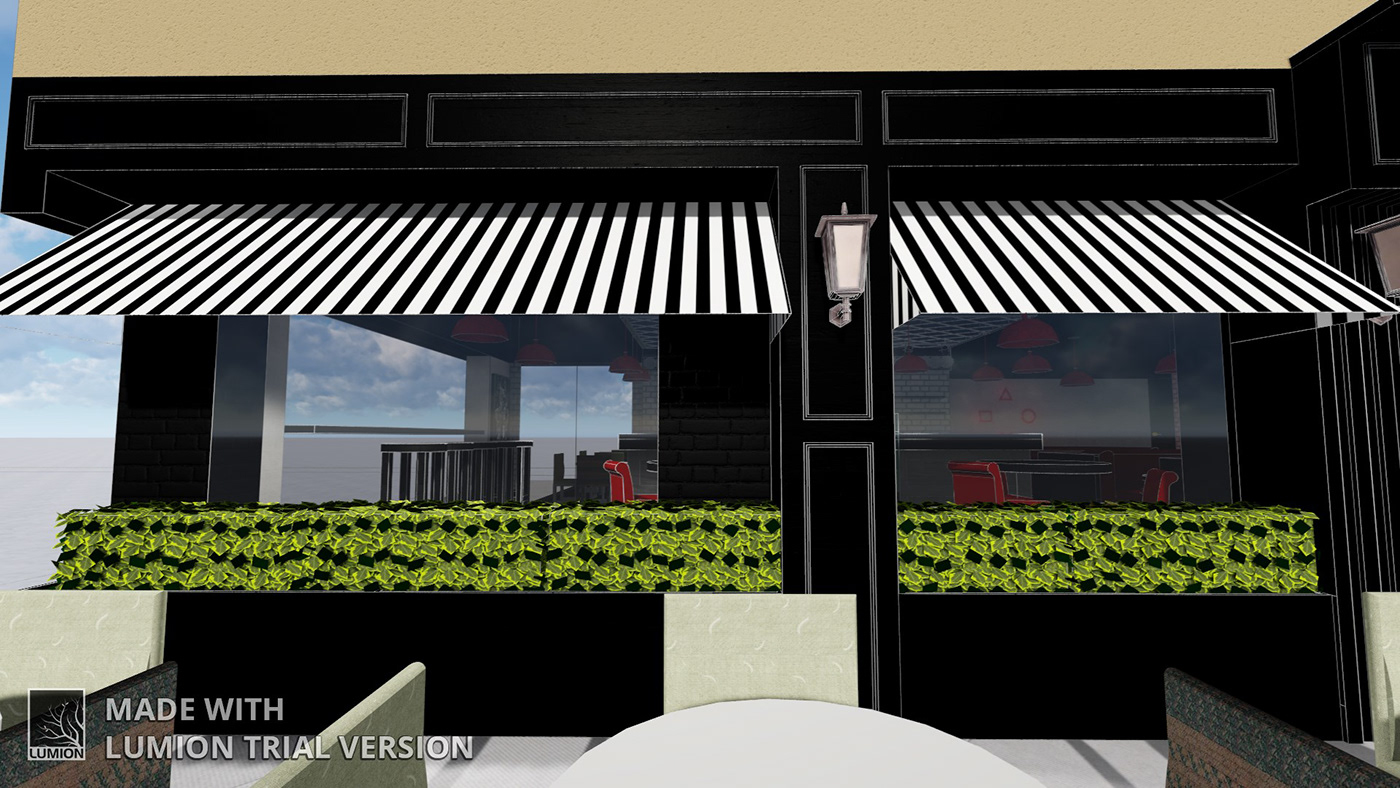 3D lumion decor cafe restaurant PS playstation black english