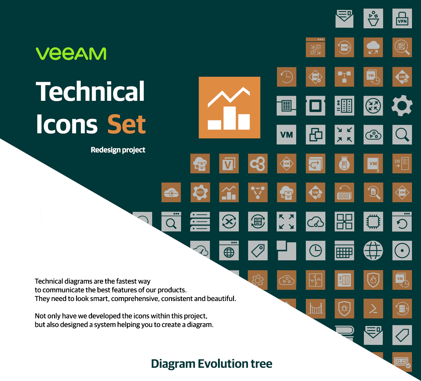 diagram diagrams flat graphic Icon icons IT technical vector veeam