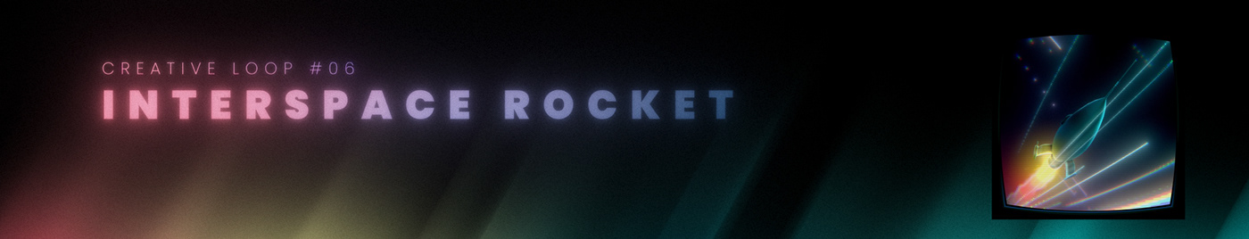 after effects loop motion design motion graphics  rocket Synthwave