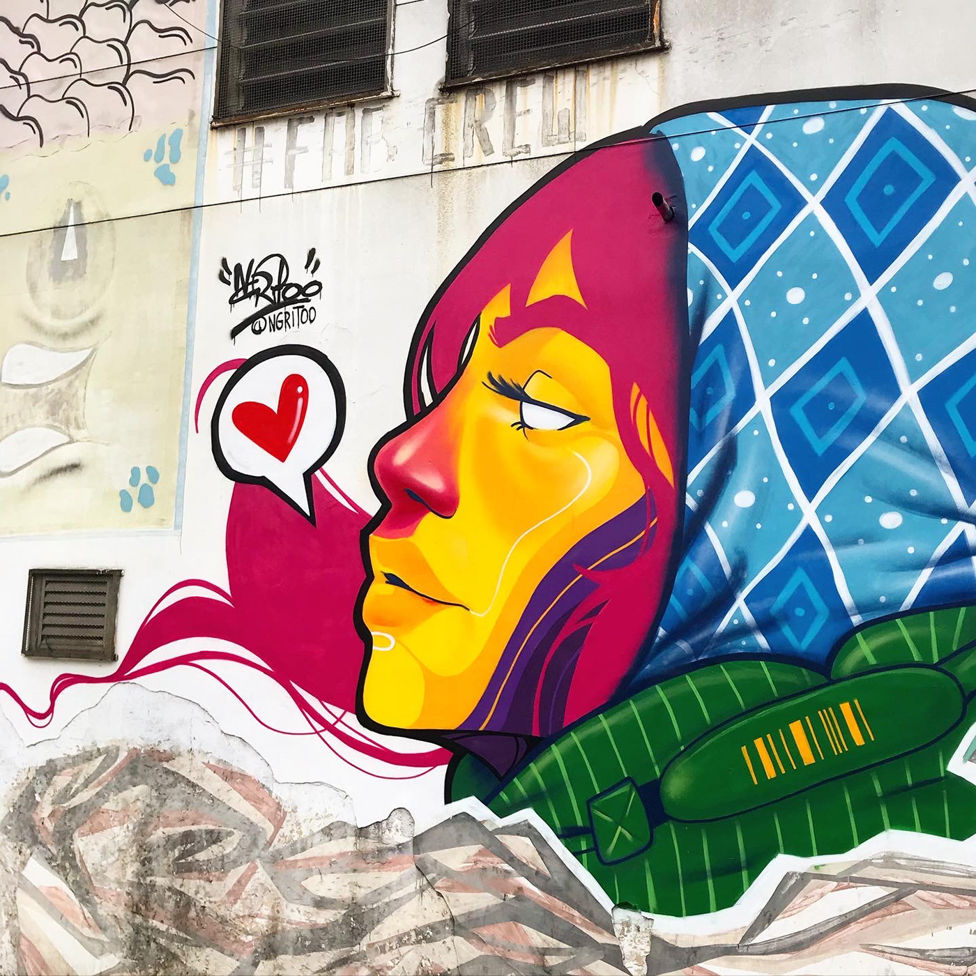 art arte Graffiti ILLUSTRATION  Mural Muralist negritoo Street Art 