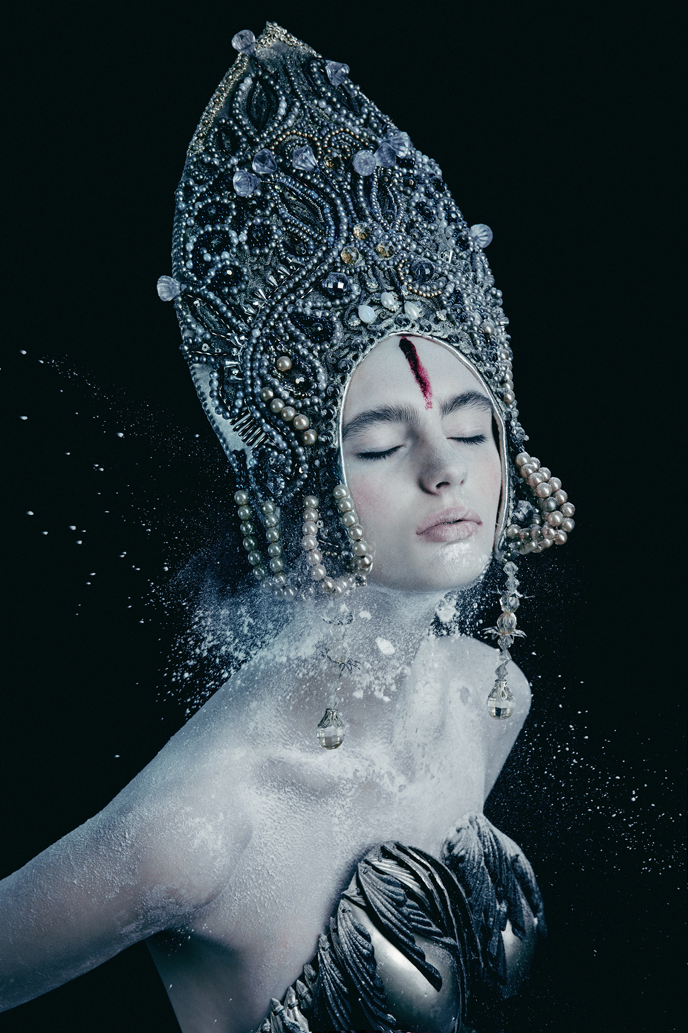 crown dust fairy tale Folklore make-up Photography  portrait Princess russian studio