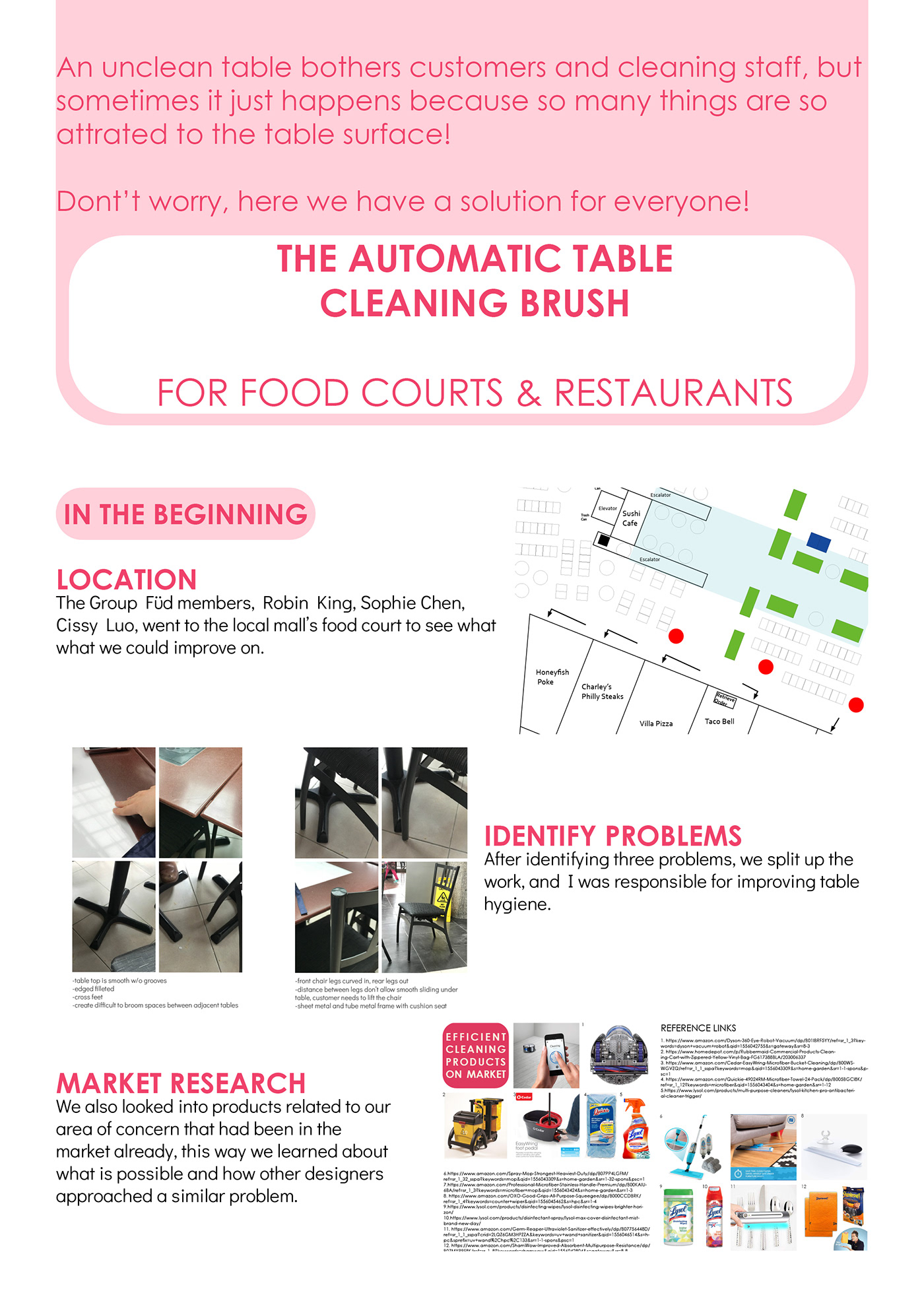 industrial design  automatic hygiene vacuum cleaner food court
