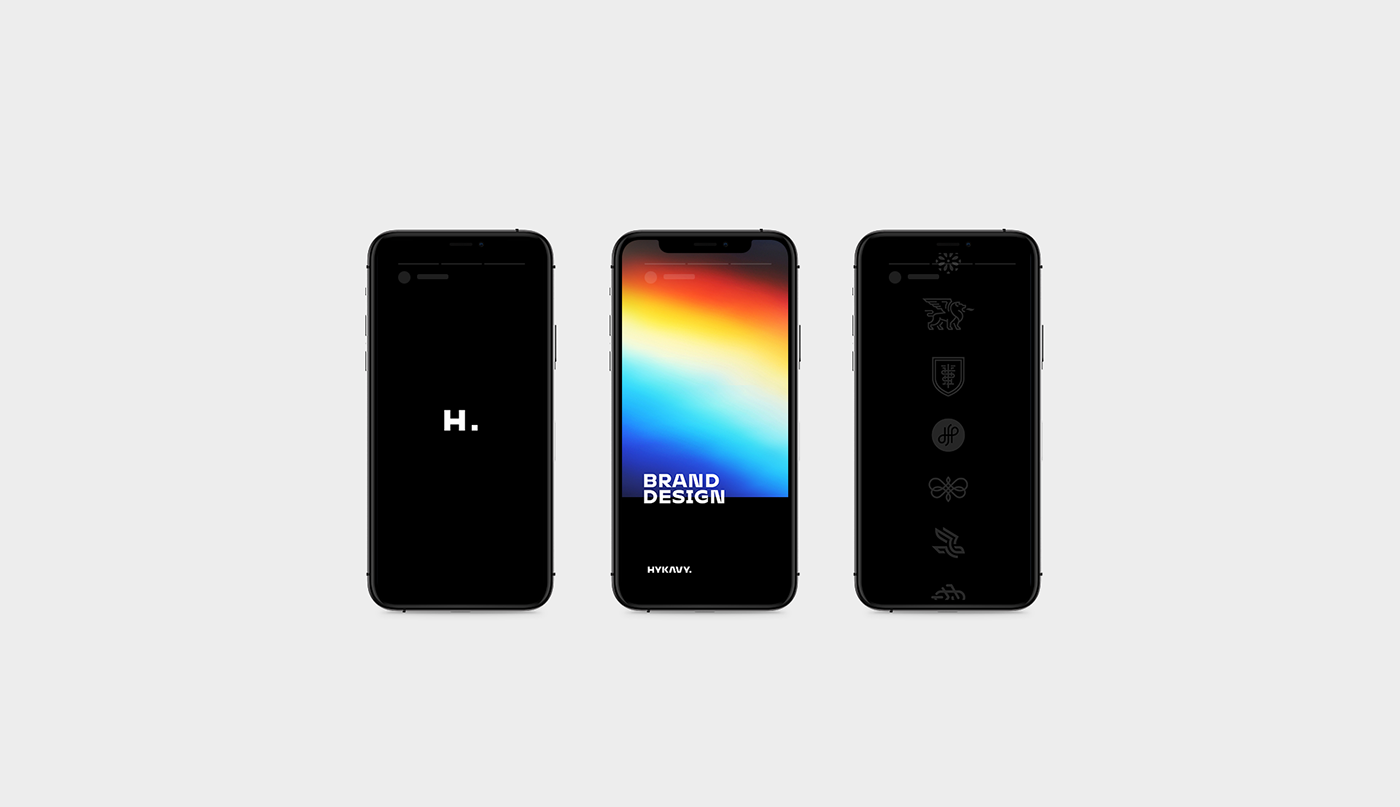 gradient holographic Logotype motion hykavy brand identity visual identity Logo Design