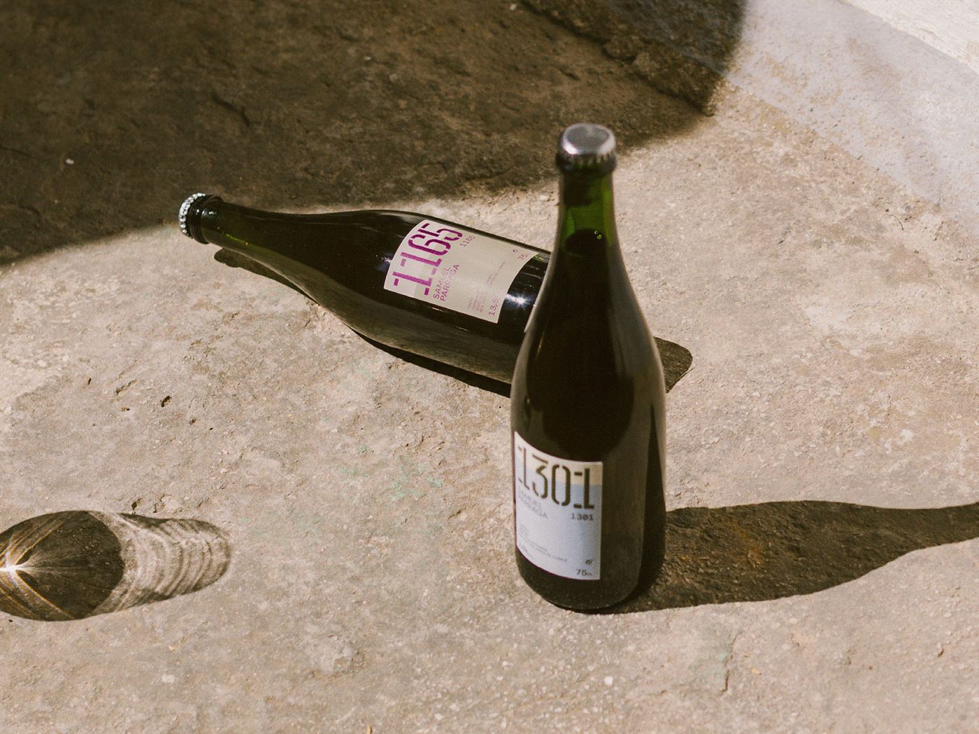 Packaging wine label Wine Bottle label design typography   vino Layout Altitude natural wine  spain