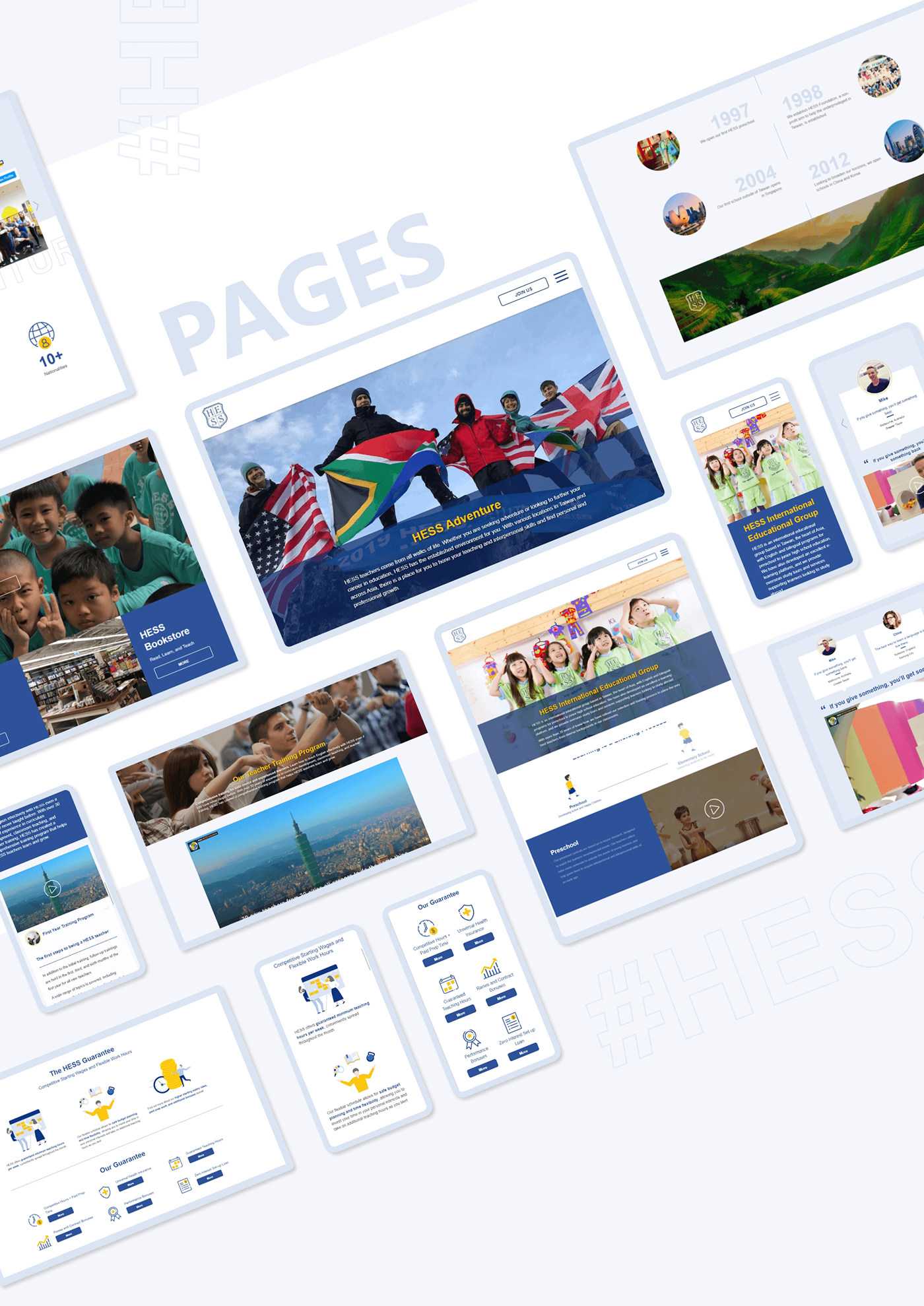 Education graphic Hess redesign school UI Web Webdesign 教育 網站設計