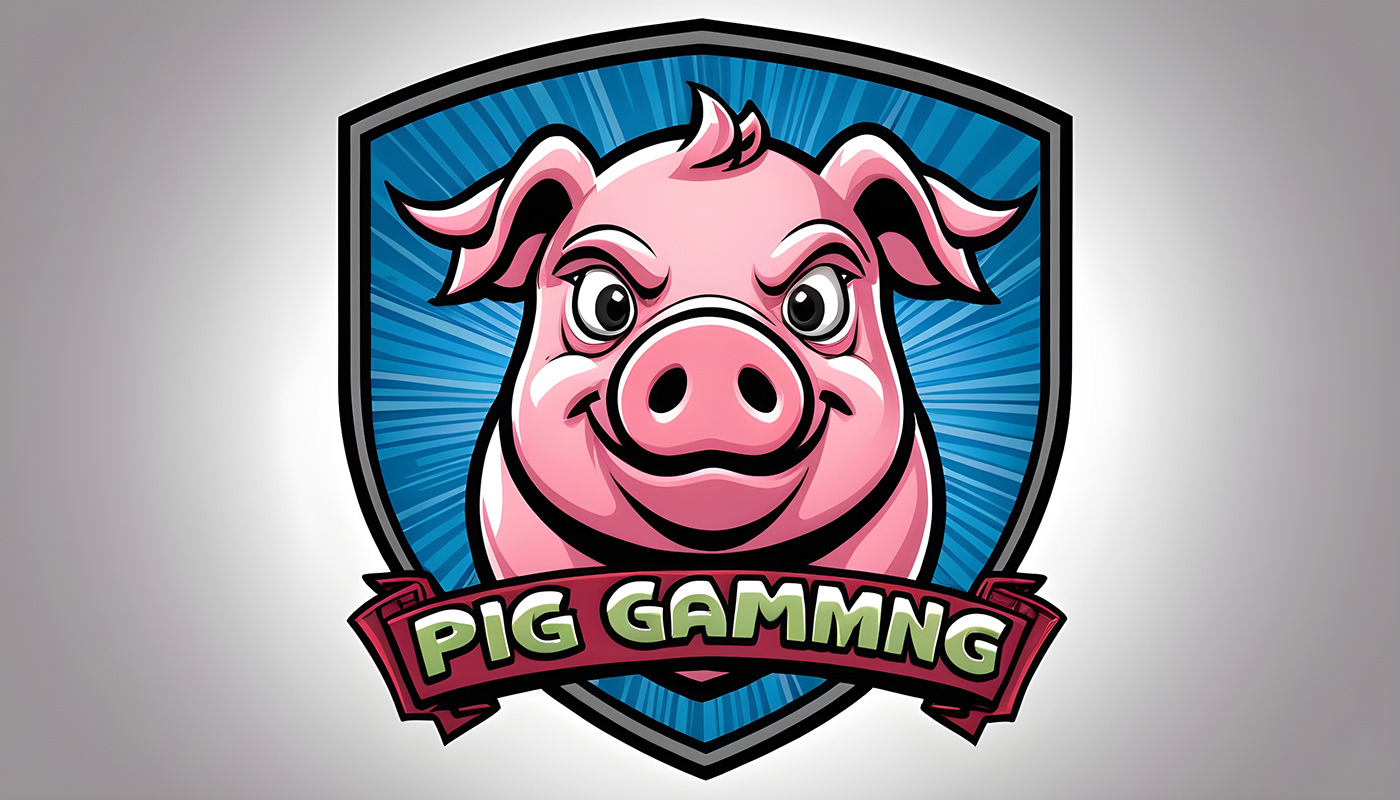 Pig Logo pig Gaming Logo ILLUSTRATION  pig badge pig custom emotes pig emotes pig gaming logo Pig mascot gaming logo