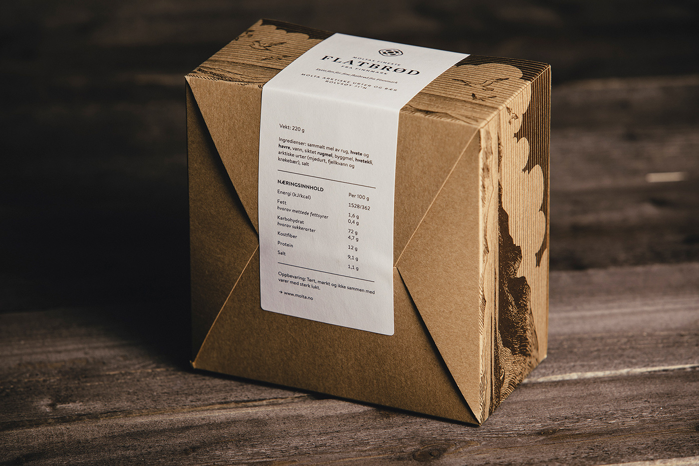 Packaging bread cardboard screenprint gold Food 