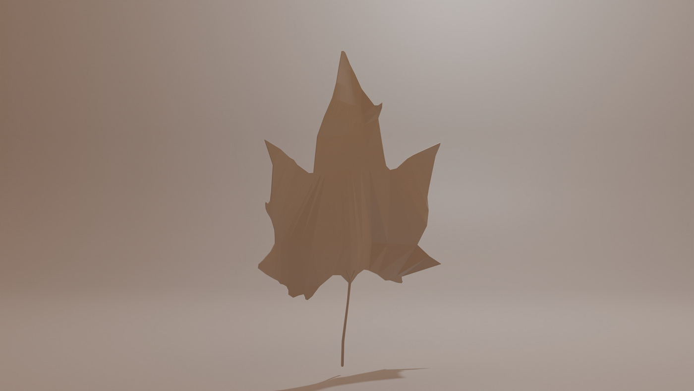 Maple Leaf autumn blender 3d modeling Render clayrender 3D season Nature beauty