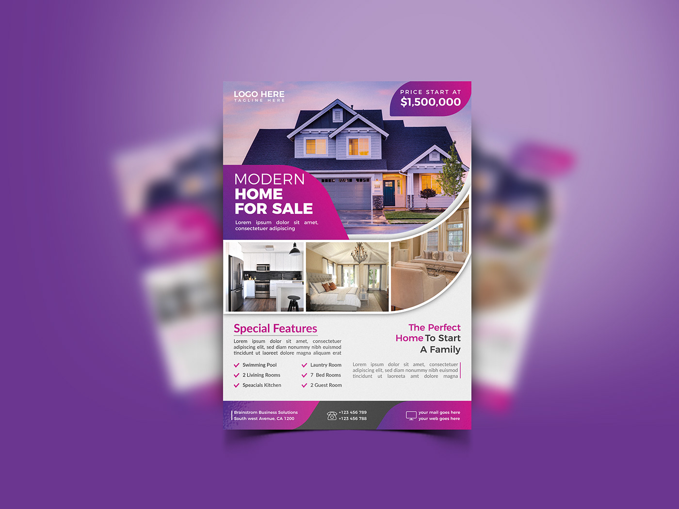 This Is a Real Estate Flyer Template design. This is a unique and ...