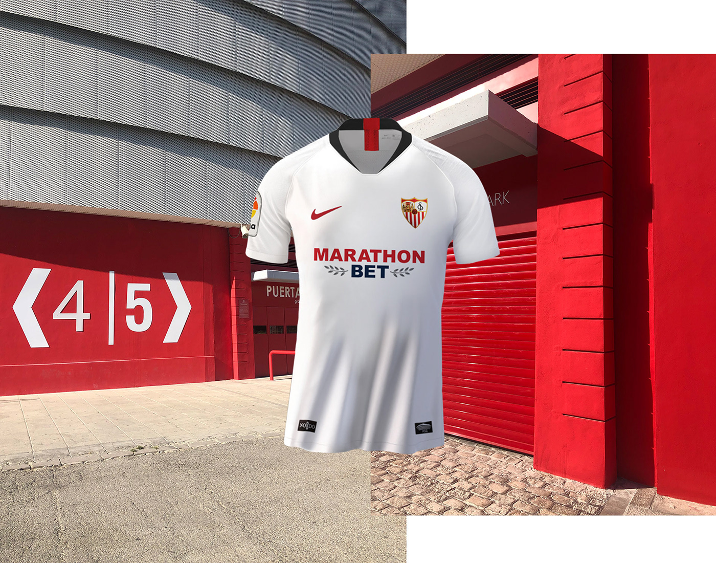 Sevilla FC Nike football jersey sevilla spain free design Mockup tvc