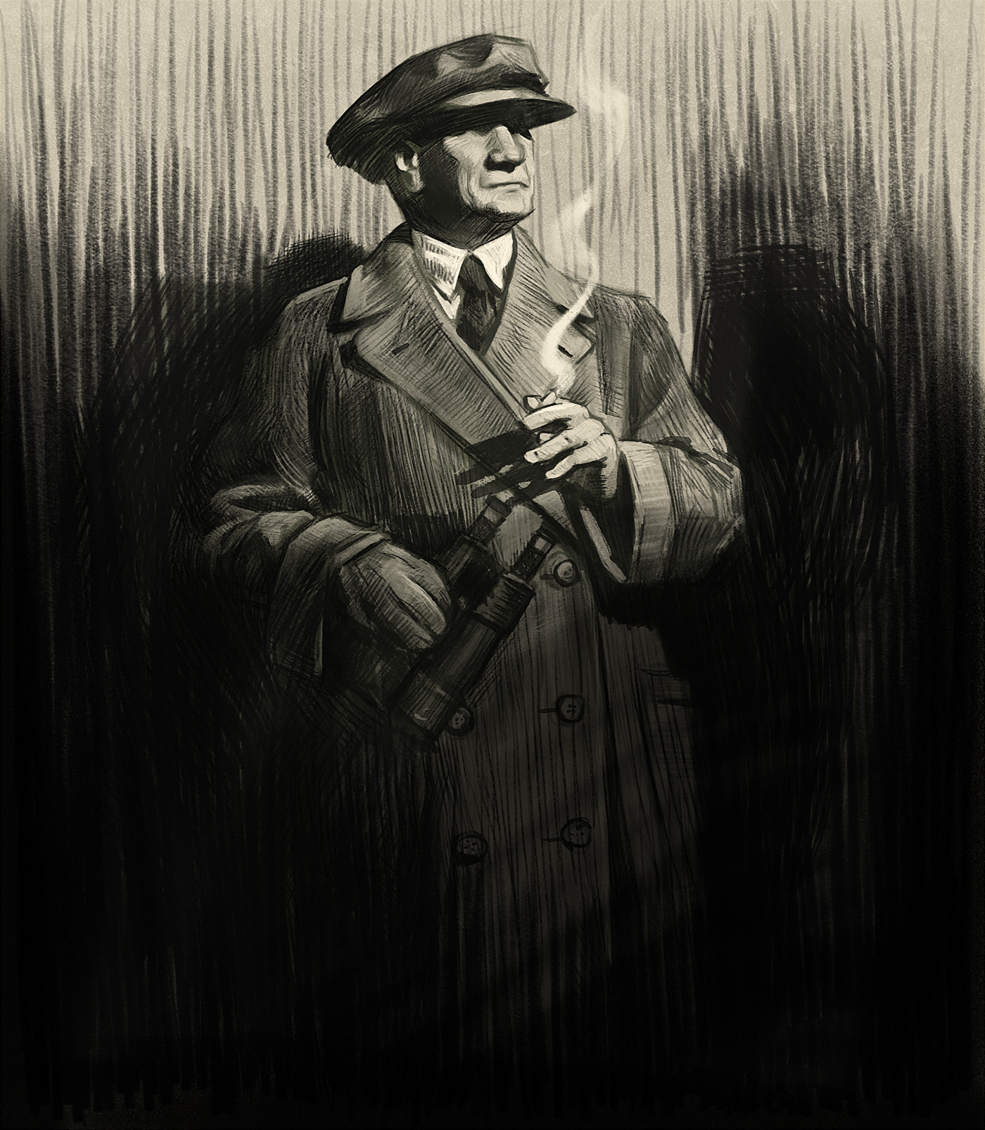artwork Ataturk charcoal digitalpainting Drawing  graphite hatching pencil sketch thumnail