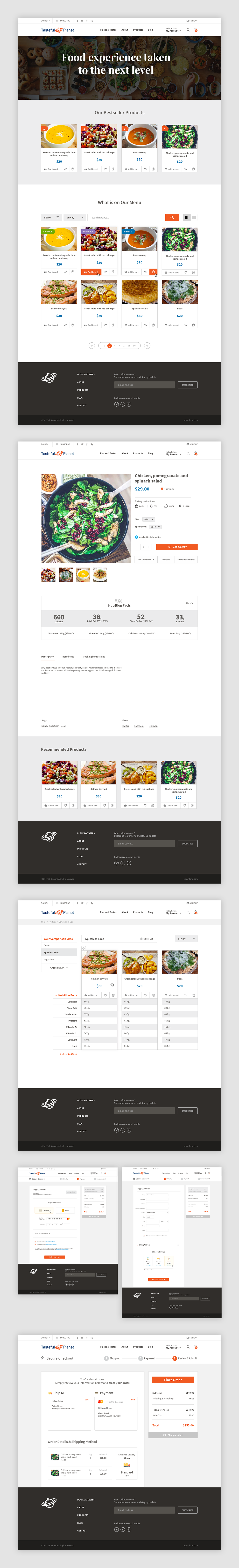 Food  Travel Website ui design homepage e-commerce shop landing page