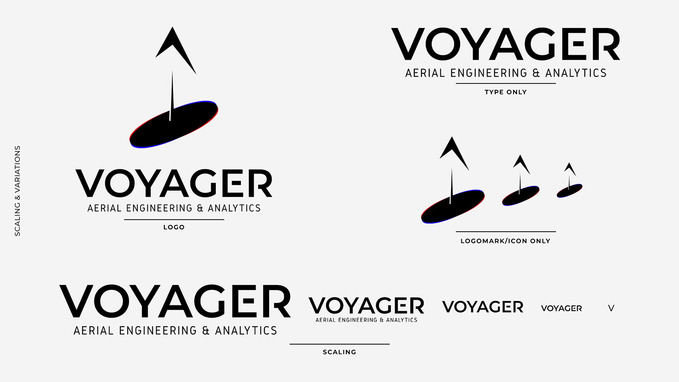 brand identity branding  design drone graphic design  identity Logo Design marketing   print voyager